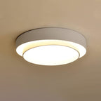 Modern Metal Flush Mount Ceiling Light With Cool Daylight Glow — Halden Lighting