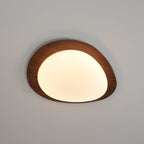 Scandinavian Wood Flush Mount Ceiling Light for Living Room — Halden Lighting