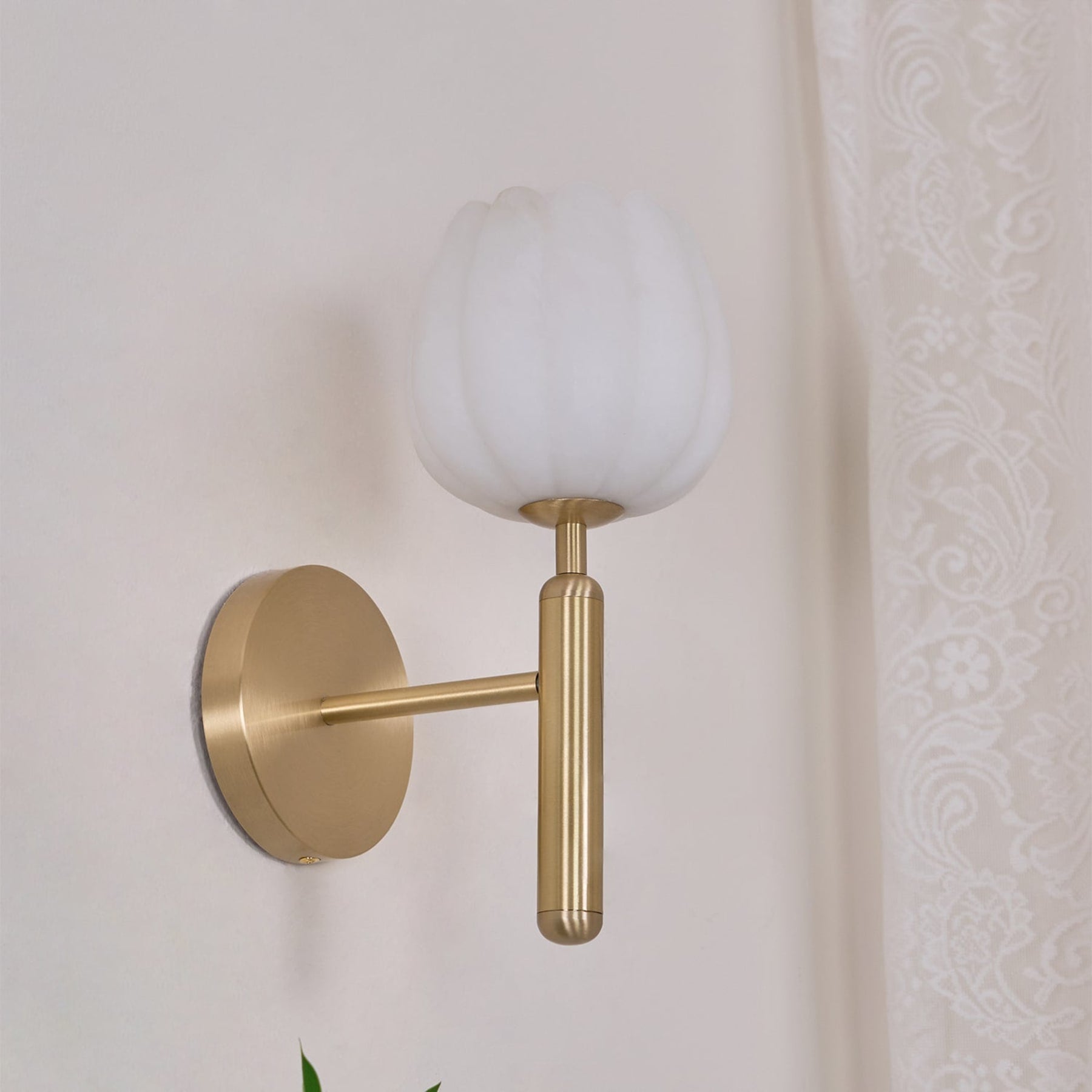 Modern Metal Wall Light With Integrated LED for Living Room — Halden Lighting