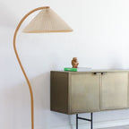 Scandinavian Wood Floor Lamp With Warm LED Glow for Living Room — Halden Lighting