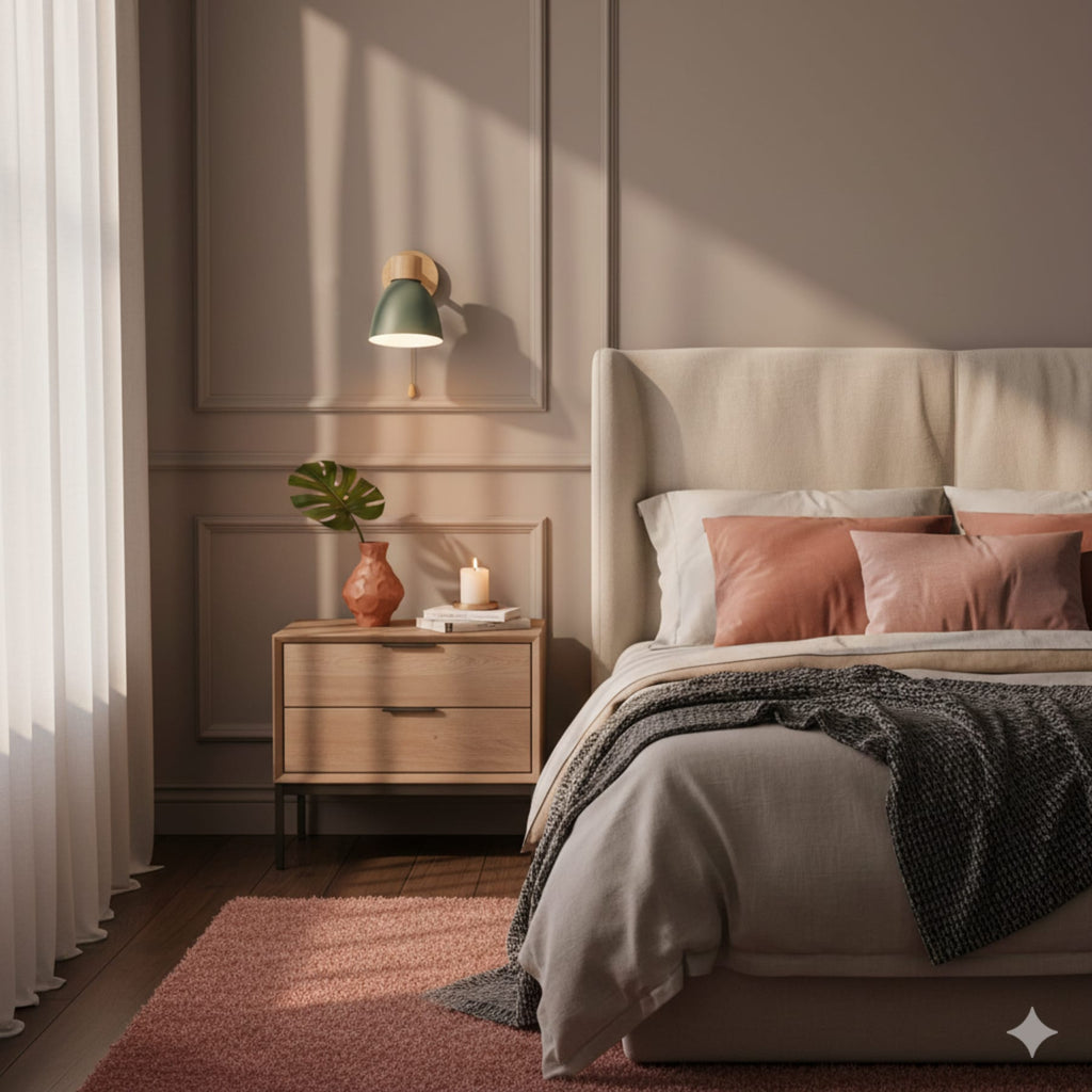 Modern Wood Wall Light With Matte Finish — Halden Lighting