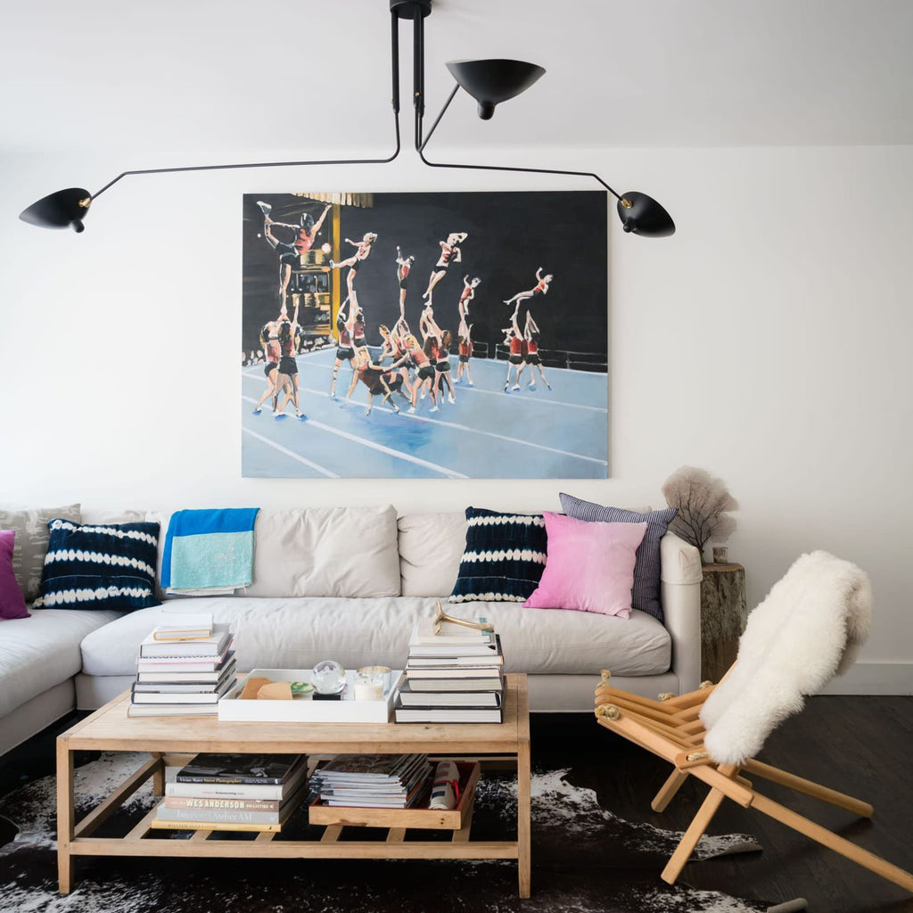 Modern Linear Metal Ceiling Light for Living Room — Halden Lighting