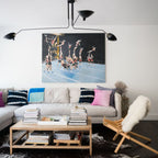 Modern Linear Metal Ceiling Light for Living Room — Halden Lighting