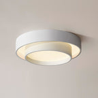 Modern Metal Flush Mount Ceiling Light With Cool Daylight Glow — Halden Lighting