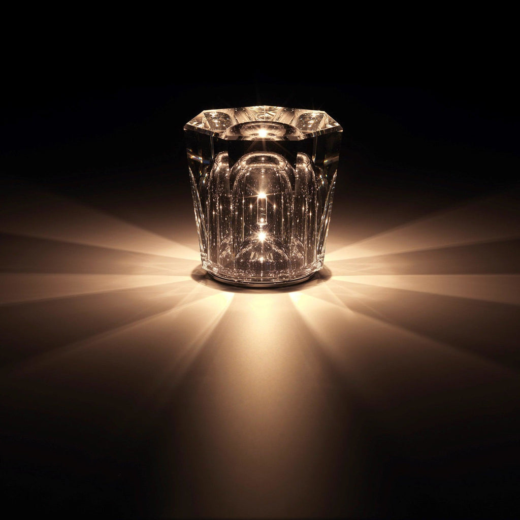 Modern Crystal Table Lamp With Warm LED Glow for Living Room — Halden Lighting