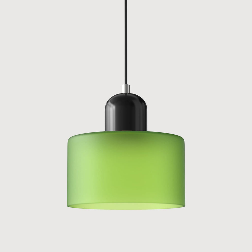 Modern Glass Pendant Light for Kitchen and Dining Room in Frosted Green — Halden Lighting
