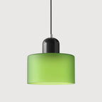 Modern Glass Pendant Light for Kitchen and Dining Room in Frosted Green — Halden Lighting