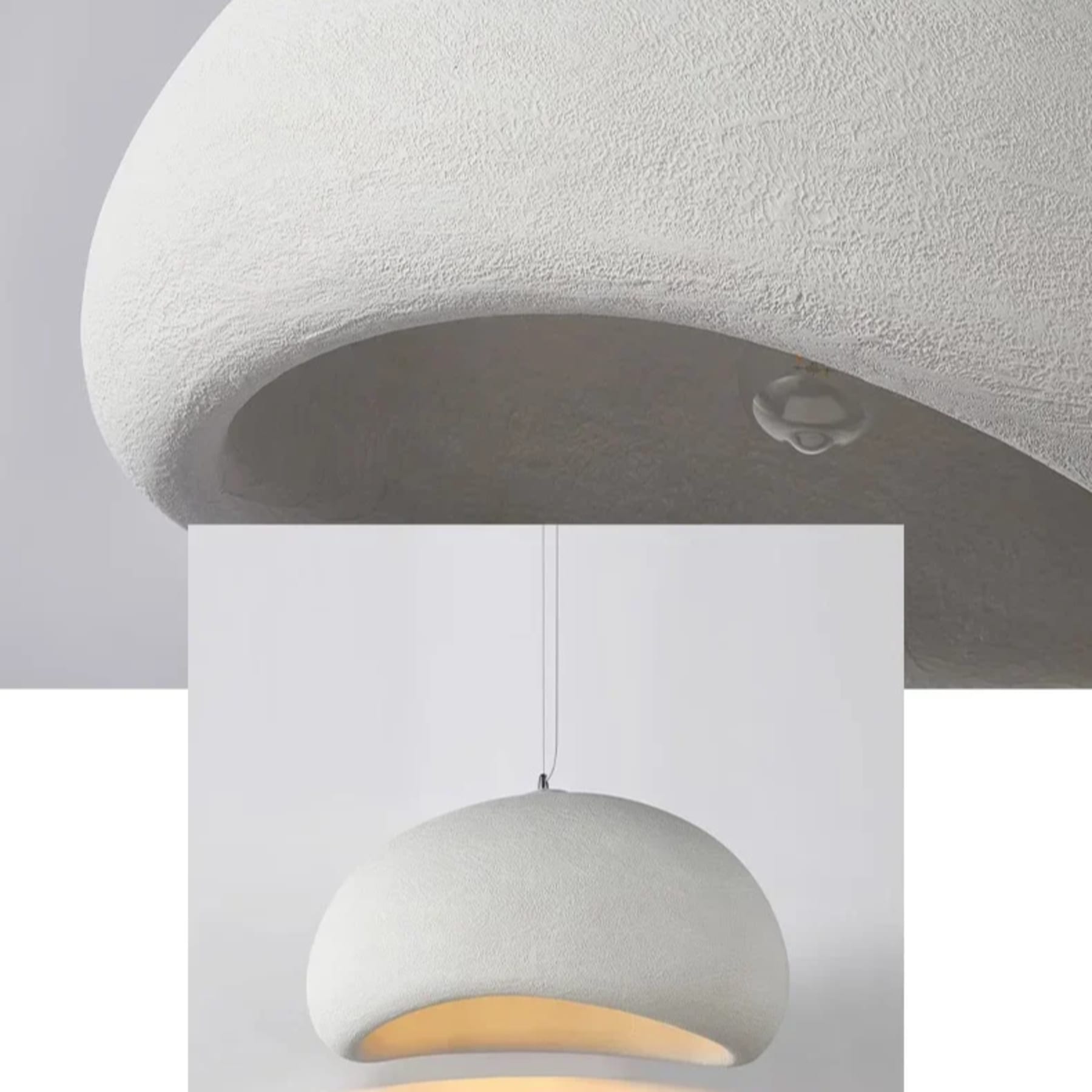 Modern Stone Pendant Light With Matte Finish for Living Room — Halden Lighting