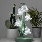 Retro Glass Table Lamp With Warm LED Glow — Halden Lighting