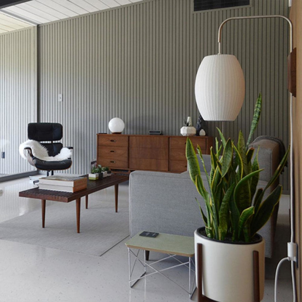 Retro Silk and Walnut Wall Light With Warm LED Glow — Halden Lighting