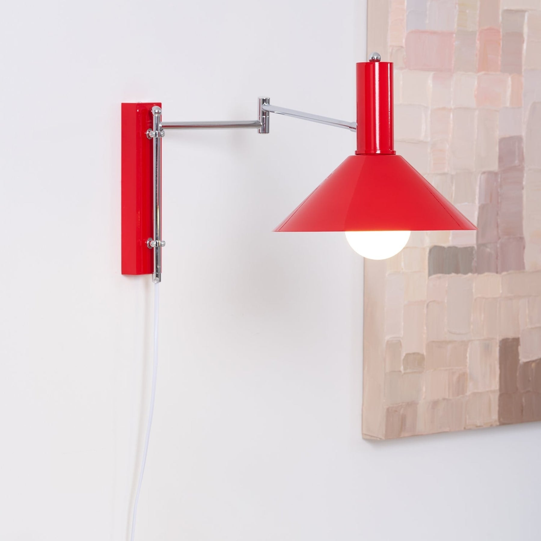 Retro Metal Wall Light With Tri-Colour LED Glow — Halden Lighting