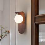 Modern Wood Wall Light With Tri-Colour LED Glow — Halden Lighting