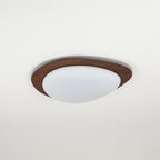 Scandinavian Wood Flush Mount Ceiling Light for Living Room — Halden Lighting