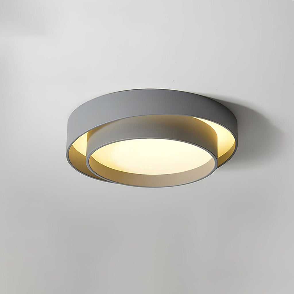 Modern Metal Flush Mount Ceiling Light With Cool Daylight Glow — Halden Lighting