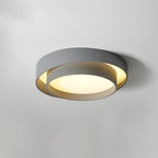 Modern Metal Flush Mount Ceiling Light With Cool Daylight Glow — Halden Lighting