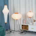 Modern Rice Paper Floor Lamp for Living Room and Bedroom — Halden Lighting