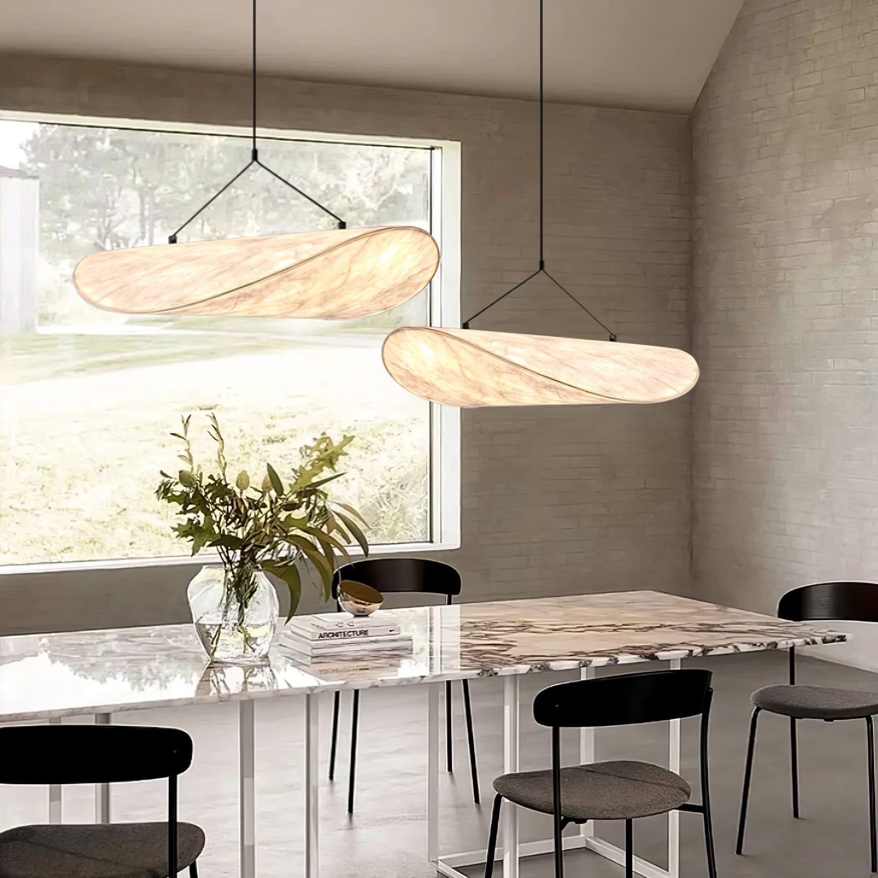 Modern Round Pendant Light With Stepless Dimming — Halden Lighting