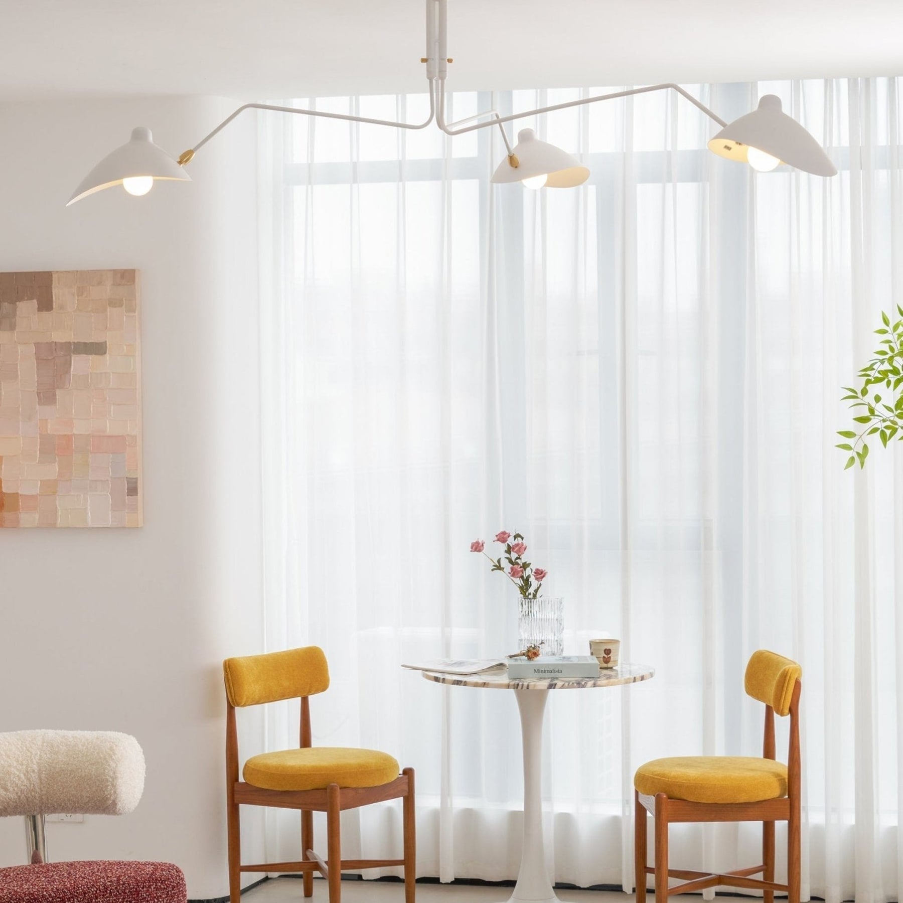 Modern Linear Metal Ceiling Light for Living Room — Halden Lighting