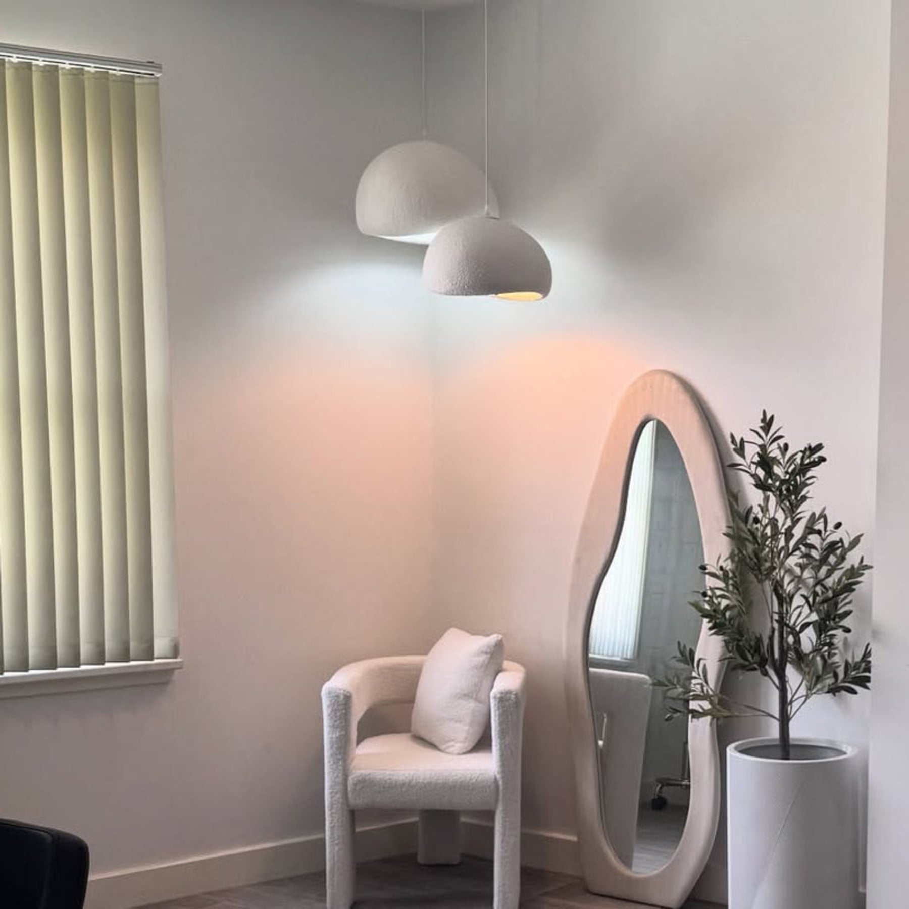 Modern Stone Pendant Light With Matte Finish for Living Room — Halden Lighting