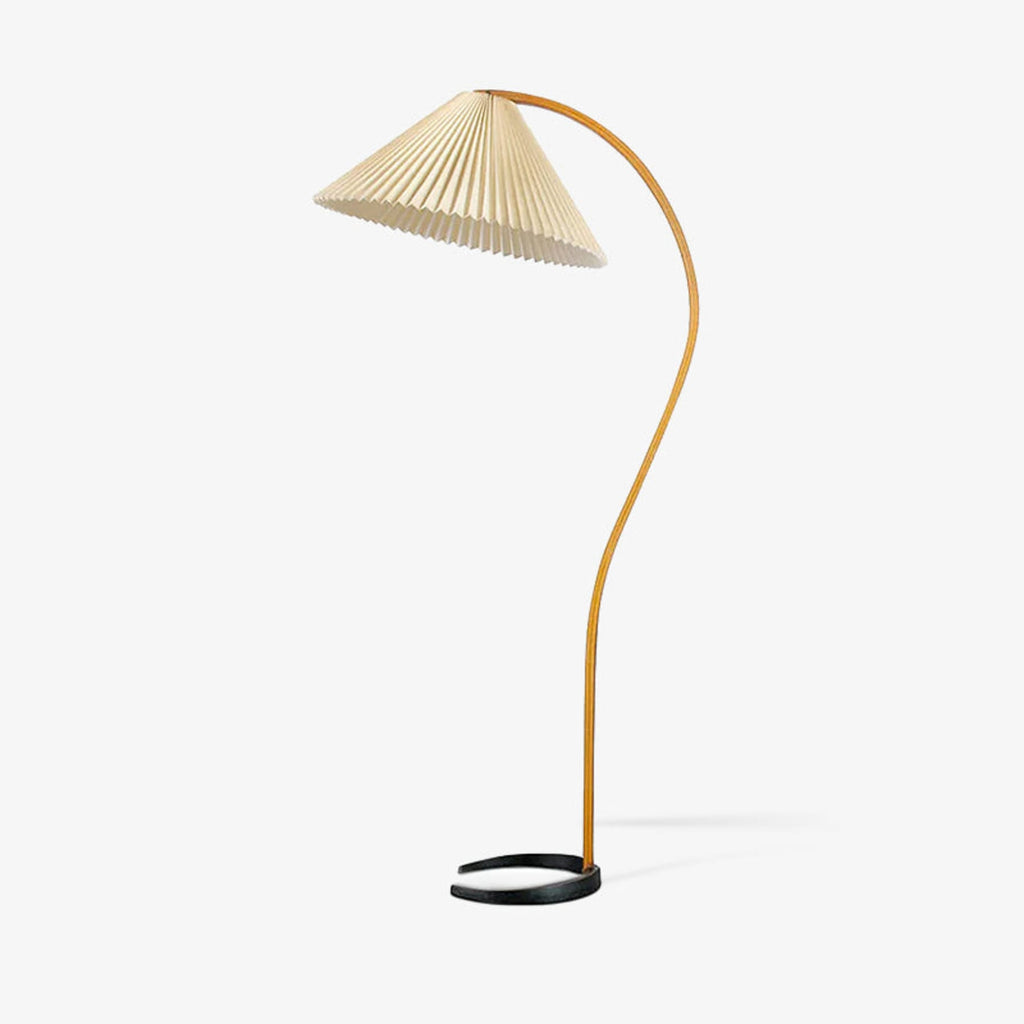 Scandinavian Wood Floor Lamp With Warm LED Glow for Living Room — Halden Lighting