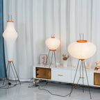 Modern Rice Paper Floor Lamp for Living Room and Bedroom — Halden Lighting