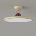 Modern Metal Semi-Flush Ceiling Light With Tri-Colour Dimming — Halden Lighting