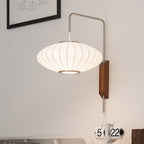 Retro Silk and Walnut Wall Light With Warm LED Glow — Halden Lighting