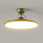 Modern Metal Semi-Flush Ceiling Light With Tri-Colour Dimming — Halden Lighting