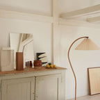 Scandinavian Wood Floor Lamp With Warm LED Glow for Living Room — Halden Lighting