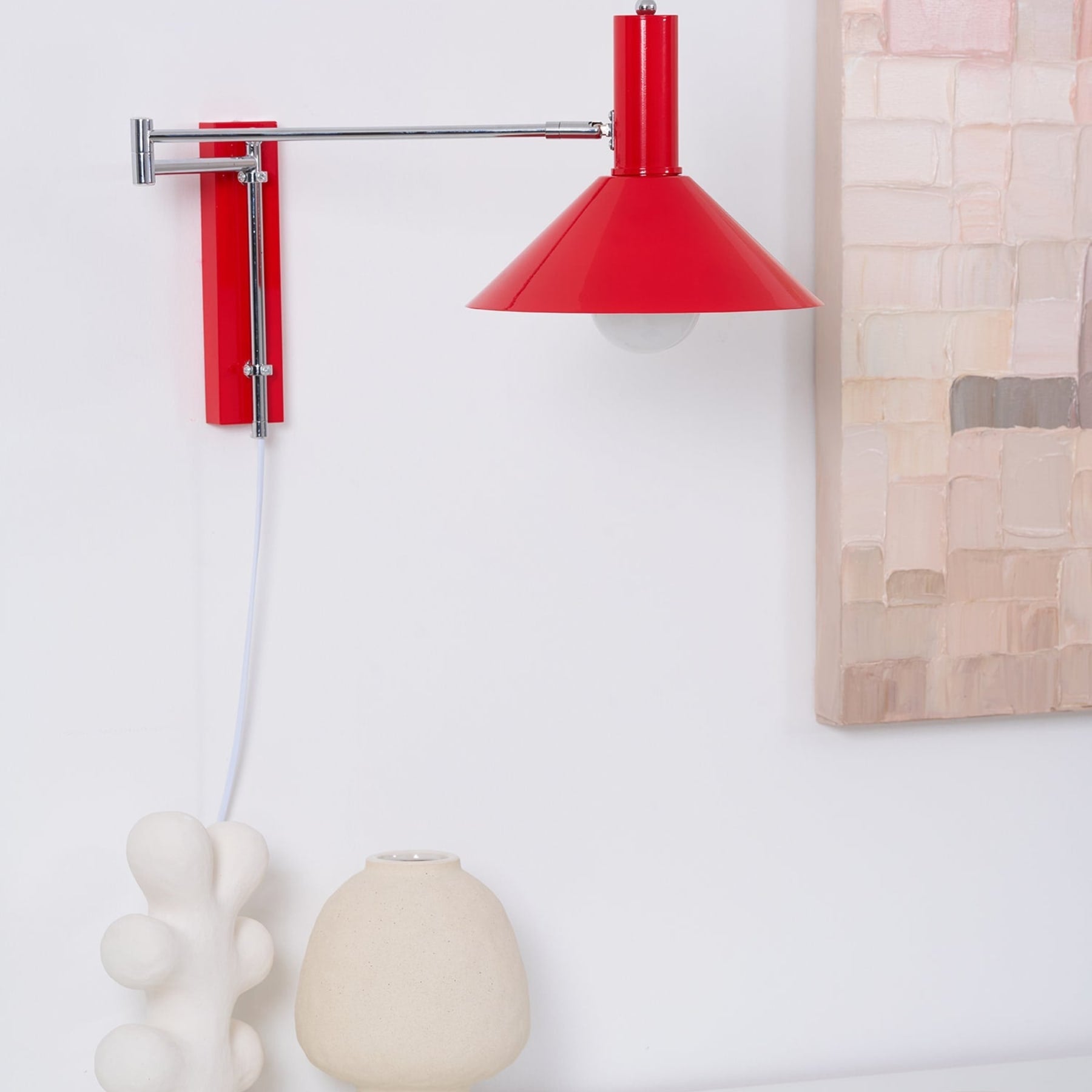 Retro Metal Wall Light With Tri-Colour LED Glow — Halden Lighting