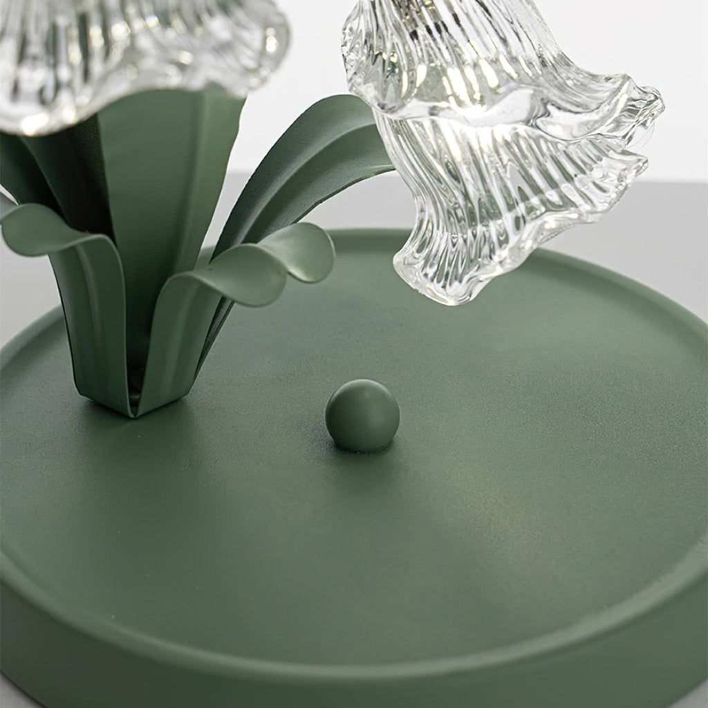 Retro Glass Table Lamp With Warm LED Glow — Halden Lighting