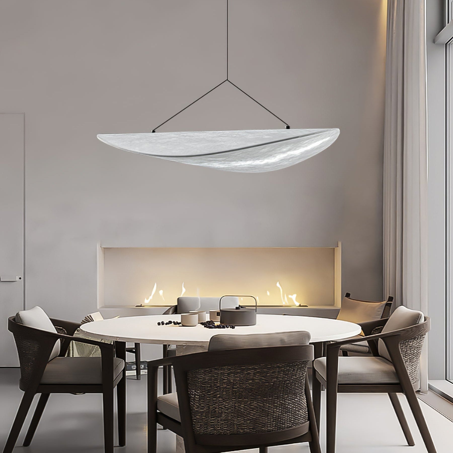 Modern Round Pendant Light With Stepless Dimming — Halden Lighting