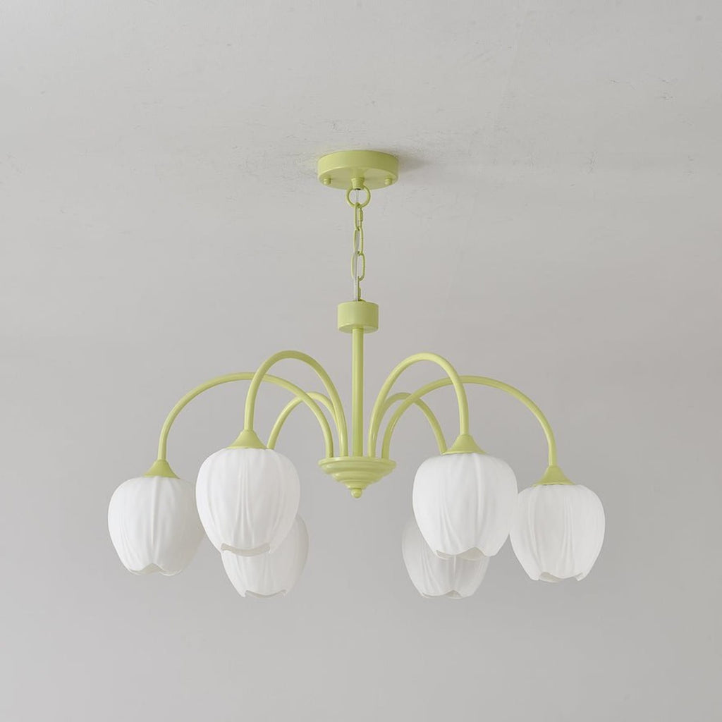 Retro Metal And Glass Chandelier With Included Bulbs For Living Room — Halden Lighting
