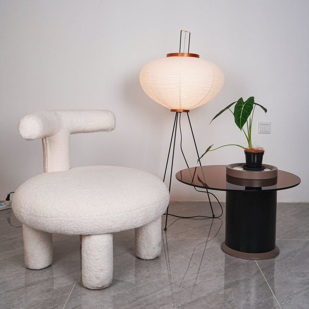 Modern Rice Paper Floor Lamp for Living Room and Bedroom — Halden Lighting