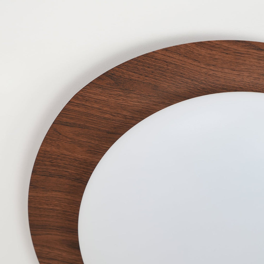 Scandinavian Wood Flush Mount Ceiling Light for Living Room — Halden Lighting