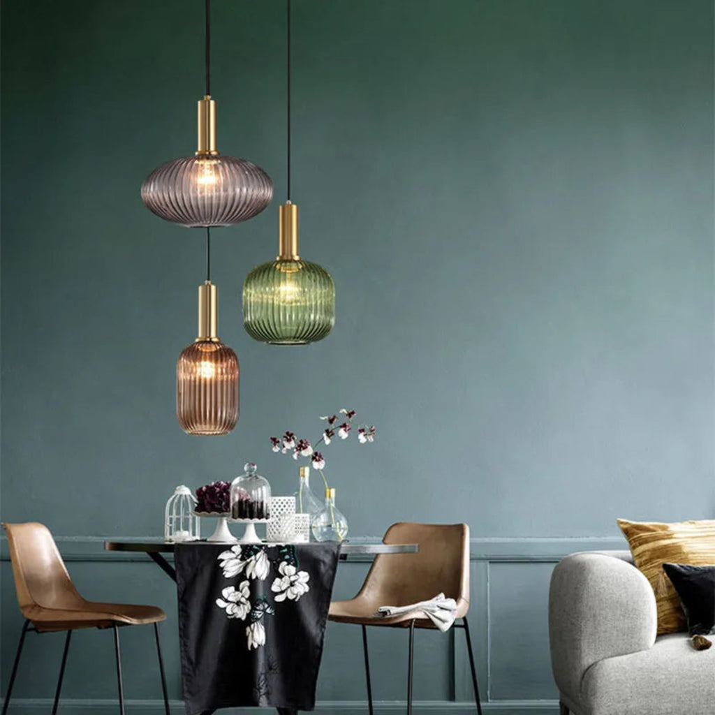 Modern Glass Pendant Light With Warm LED Glow — Halden Lighting