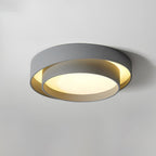 Modern Metal Flush Mount Ceiling Light With Cool Daylight Glow — Halden Lighting