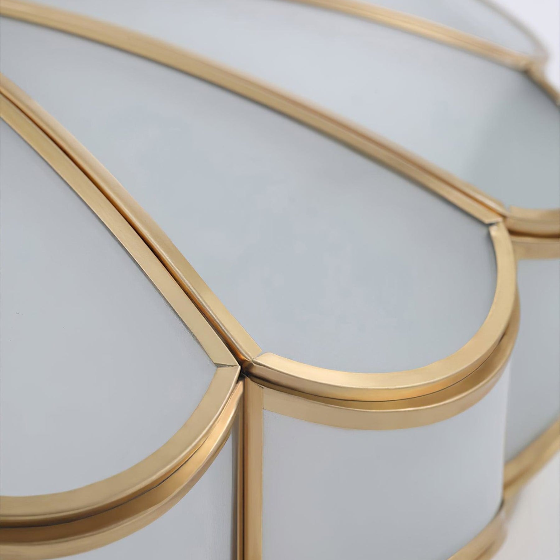 Traditional Brass Flush Mount Ceiling Light With Cool Daylight Glow — Halden Lighting