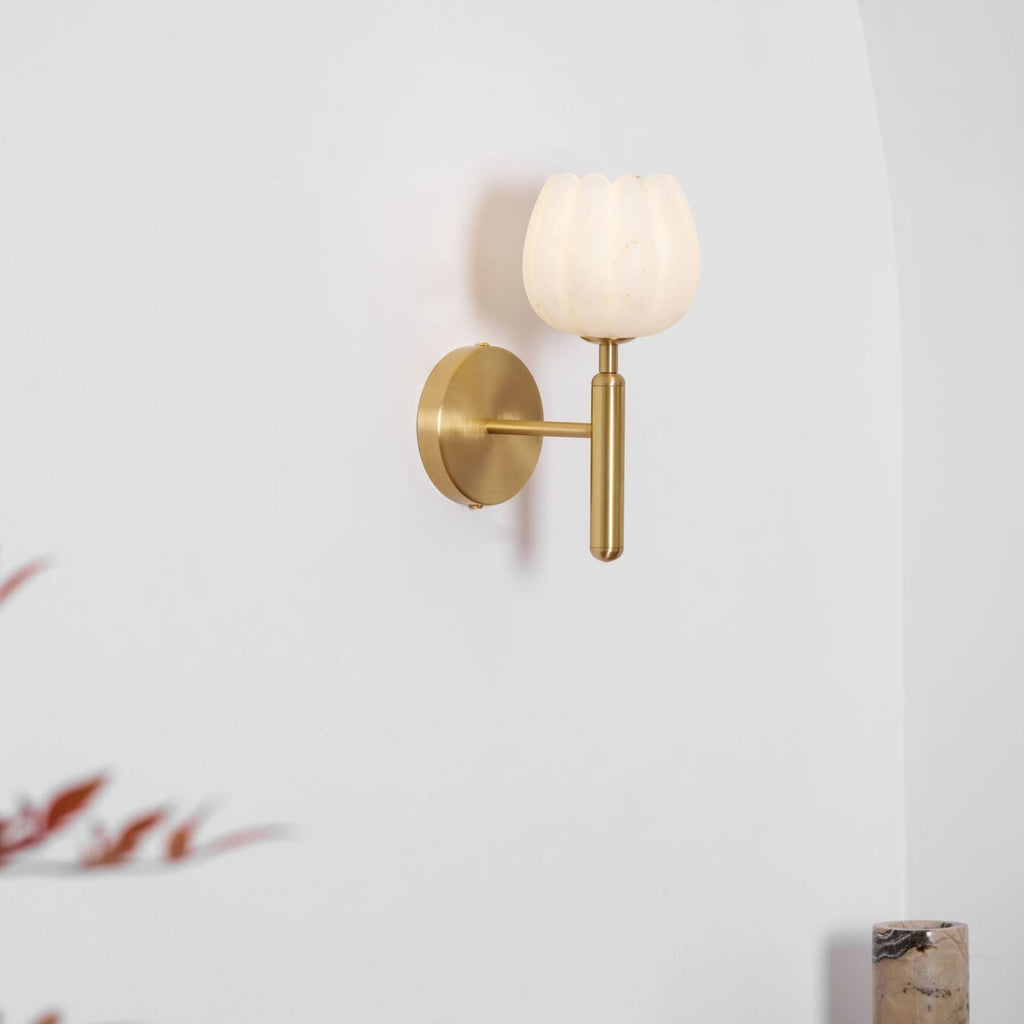 Modern Metal Wall Light With Integrated LED for Living Room — Halden Lighting
