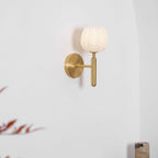Modern Metal Wall Light With Integrated LED for Living Room — Halden Lighting