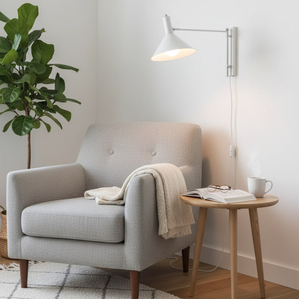 Retro Metal Wall Light With Tri-Colour LED Glow — Halden Lighting