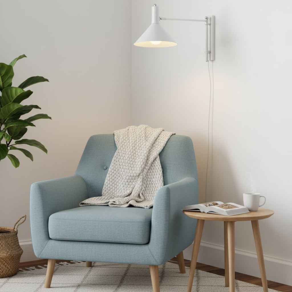 Retro Metal Wall Light With Tri-Colour LED Glow — Halden Lighting