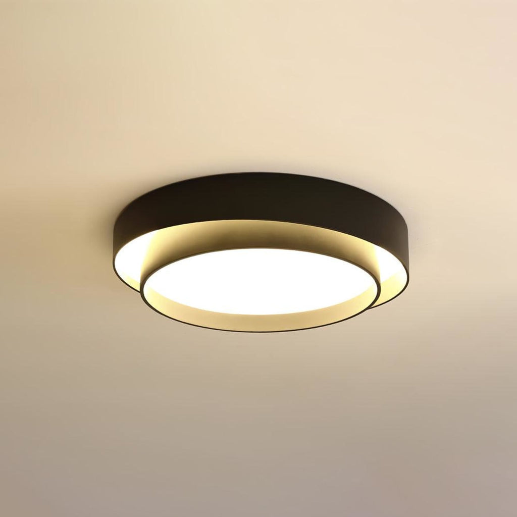Modern Metal Flush Mount Ceiling Light With Cool Daylight Glow in Ø50 x 14 cm (Ø19.7" x 5.5") — Halden Lighting