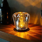 Modern Crystal Table Lamp With Warm LED Glow for Living Room — Halden Lighting