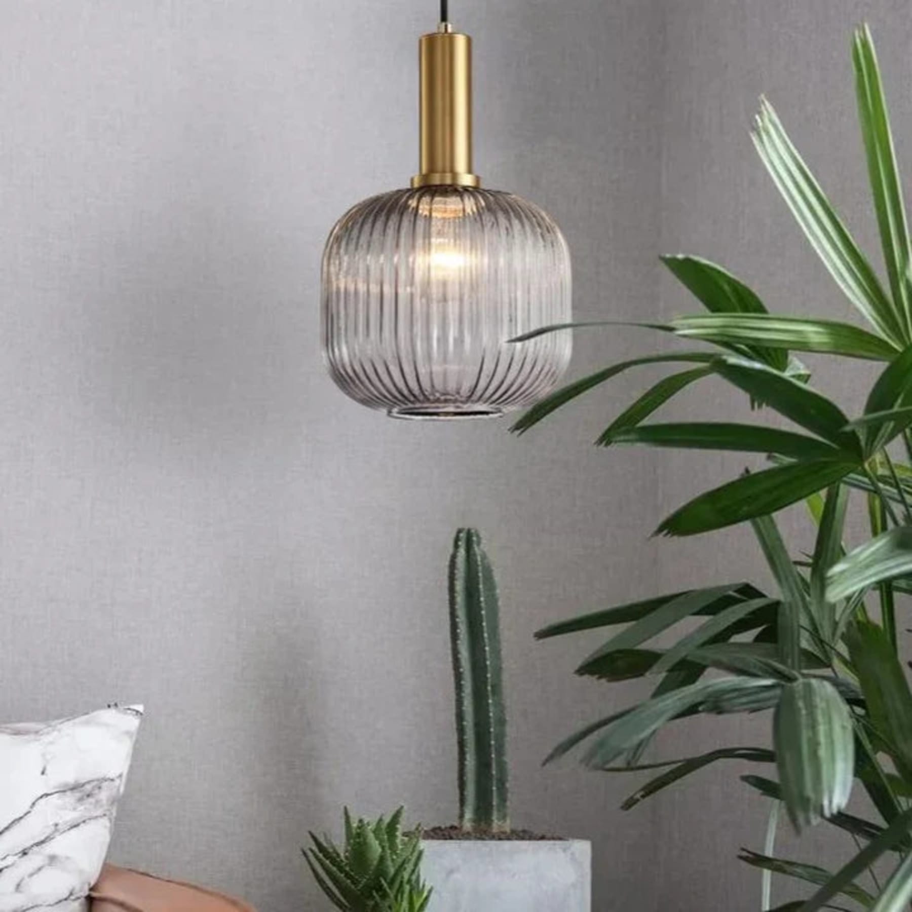 Modern Glass Pendant Light With Warm LED Glow — Halden Lighting