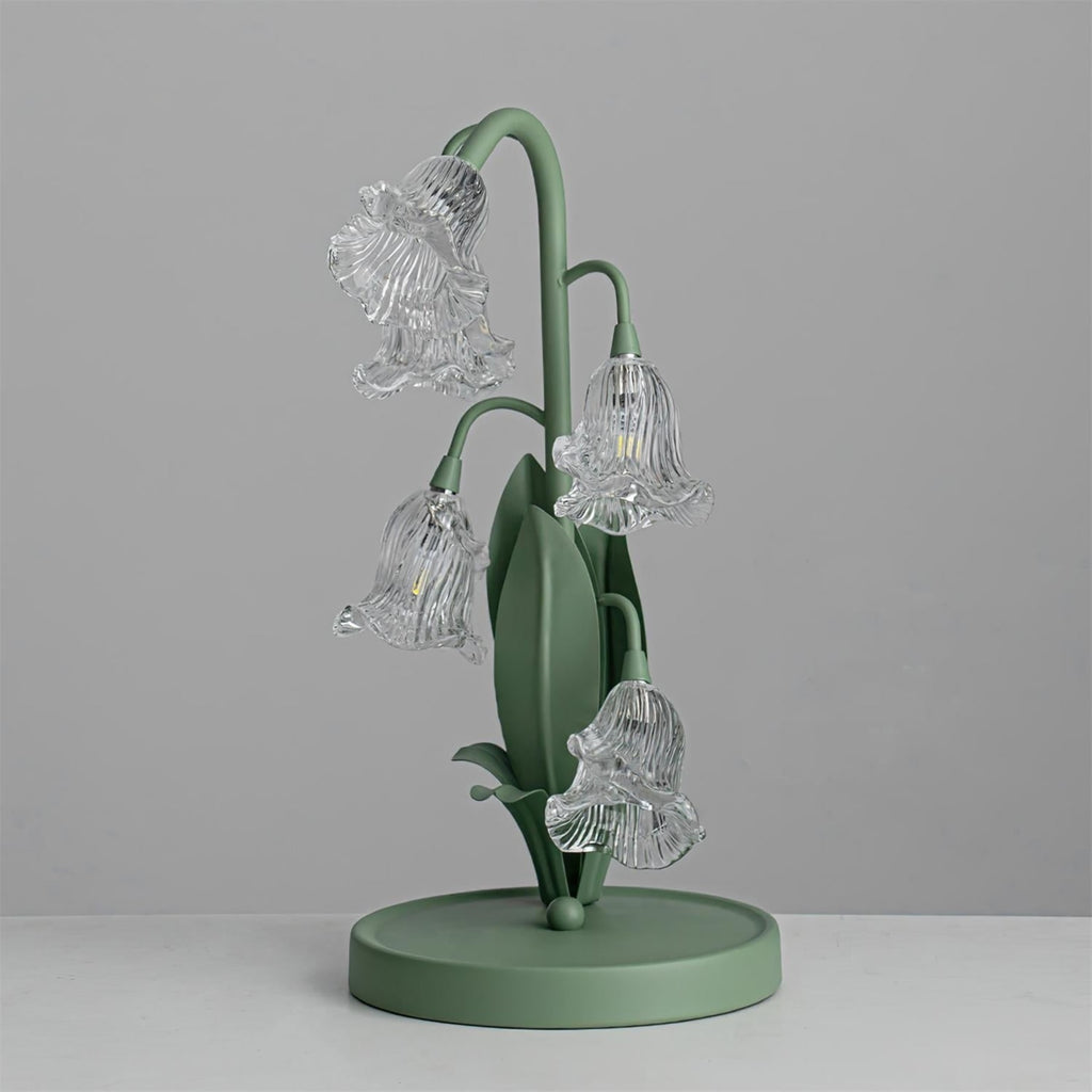 Retro Glass Table Lamp With Warm LED Glow — Halden Lighting