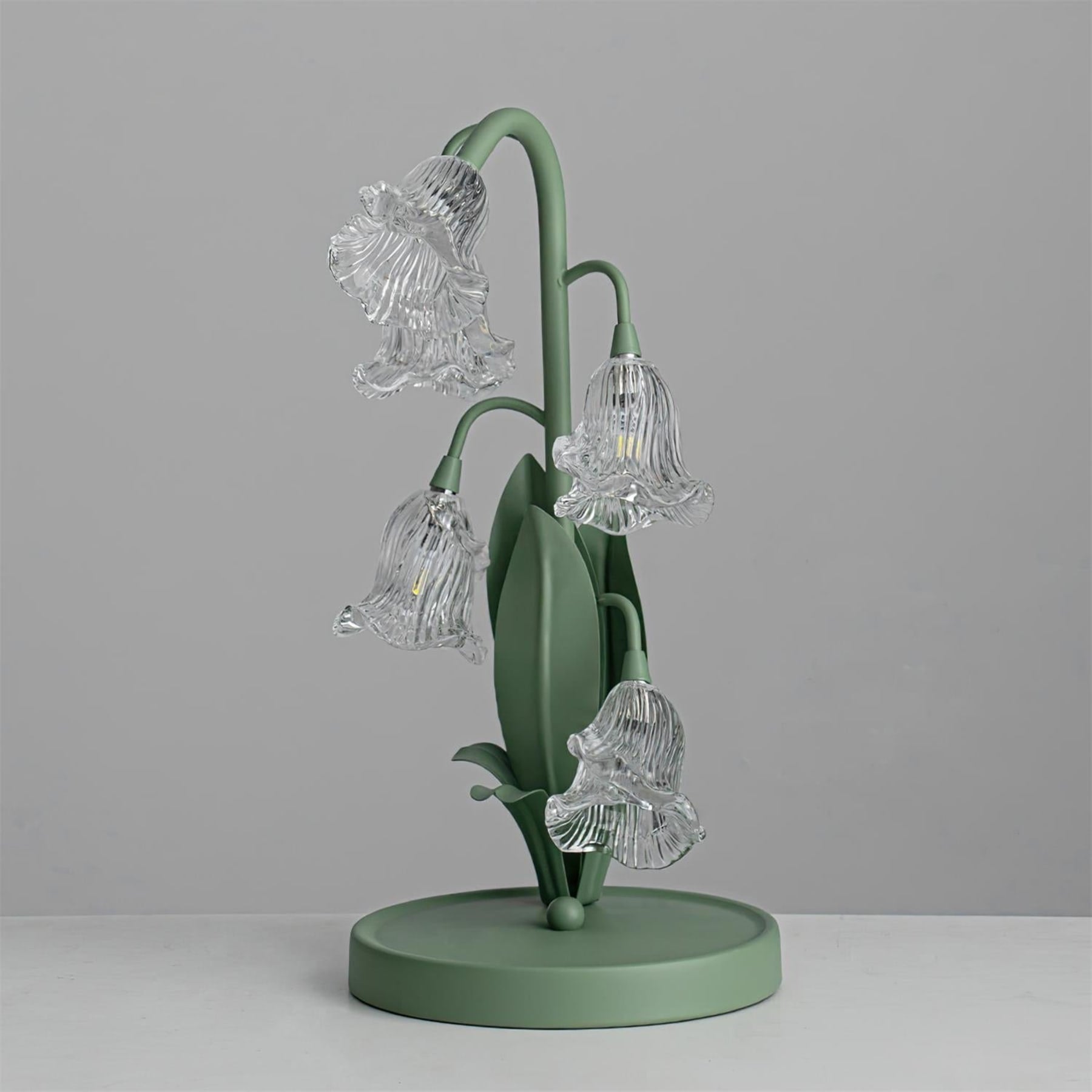 Retro Glass Table Lamp With Warm LED Glow — Halden Lighting