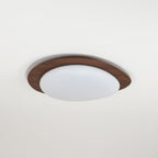 Scandinavian Wood Flush Mount Ceiling Light for Living Room — Halden Lighting