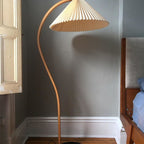Scandinavian Wood Floor Lamp With Warm LED Glow for Living Room — Halden Lighting