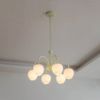 Retro Metal And Glass Chandelier With Included Bulbs For Living Room — Halden Lighting